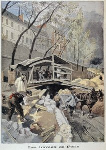 Byggeplads i Paris - i "" Le petit journal"" af 14/05/1899 af Fortune Louis Meaulle