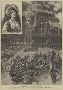 Brand ved Theatre-Francais, Paris af Fortune Louis Meaulle