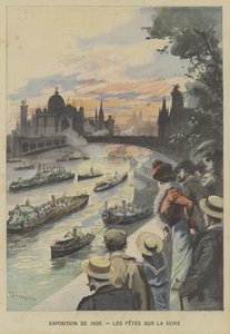 Flydende karneval på Seinen under Exposition Universelle i 1900 i Paris af Fortune Louis Meaulle