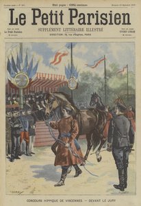 Heste paradede foran juryen ved en konkurrence i Vincennes, Paris af Fortune Louis Meaulle