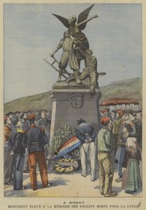 Monument rejst i Brest til minde om franske soldater, der gav deres liv for nationen af Fortune Louis Meaulle