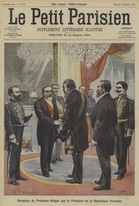Præsident Emile Loubet fra Frankrig modtager Paul Kruger, tidligere præsident for Transvaal
