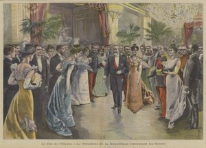 Frankrigs præsident Loubet ved et bal i Elysee-paladset i Paris