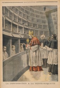 Religiøs konfirmation i La Petite Roquettes fængsel, fra Le Petit Journal, 1. november 1896 af Fortune Louis Meaulle