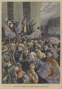 Soldater fra City of London Imperial Volunteers marcherer gennem London på deres hjemkomst fra Boer War af Fortune Louis Meaulle