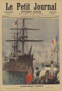 Den franske flåde ved Portsmouth af Fortune Louis Meaulle