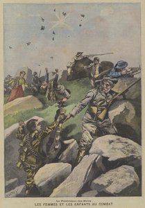 Boernes patriotisme: kvinder og børn, der hjælper til i frontlinjen