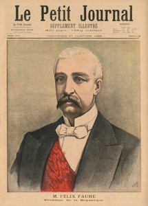 Felix Faure, præsident for den franske republik, illustration på forsiden af "Le Petit Journal", supplement illustre, 27. januar 1895 af Fortune Louis Meaulle and Henri Meyer