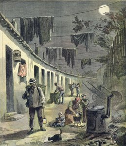 Lumpesamlerne i Paris, illustration fra det illustrerede tillæg i Le Petit Journal, 27. august 1892 af Fortune Louis Meaulle and Henri Meyer