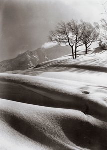 Sanselig sne (i baggrunden Mount Ashibetsu, 2100 m)