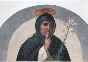 St. Dominic (ca. 1170-1221) (fresko) af Fra Bartolomeo
