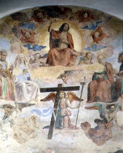 Den sidste dom, detalje, der skildrer Kristus i Majestæt af Fra Bartolomeo