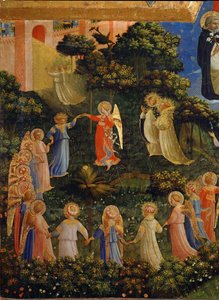 Englenes og de retfærdiges dans i Paradis af Fra (c.1387-1455) Angelico
