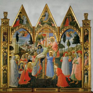 Nedstigning fra korset (maleri på træ) af Fra (c.1387-1455) Angelico