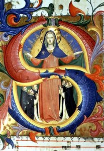 Ms 558 f.156v Historikert initial 
