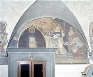 Den mirakuløse opdagelse af nøglen til St. Antoninus bælt, lunette (fresko) af Fra (c.1387 1455) Angelico