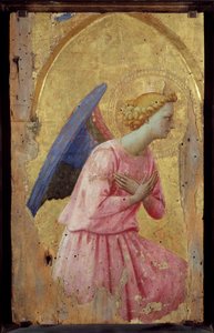 Angel in Adoration Maleri af Fra Giovanni (Guido di Pietro) dit Fra Angelico (1387-1455)