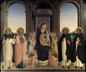 Saint Dominic Polyptykon - Saint Thomas Aquinas og Saint Barnabe, Saint Dominic og Saint Peter Martyr
