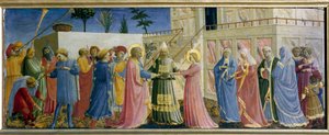 Jomfru Predelles bryllup. Maleri på træ af Guido di Pietro (eller Fra Giovanni da Fiesole) dit Fra Angelico ou il Beato (1400-1455)