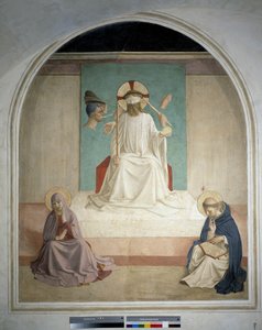 Kristus håner med Jomfruen og Sankt Hieronymus. Fresco af Guido di Pietro af Fra Angelico