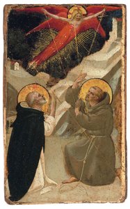 Sankt Dominikus og stigmatiseringen af Sankt Frans af Fra Angelico