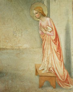 Bebudelsen, detalje af Jomfruen, 1442 fresco se 72388 af Fra Angelico