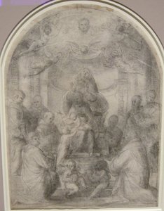 madonna med barn og helgener af Fra Bartolomeo