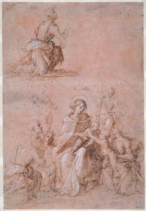 Jomfruen og barnet omgivet af hellige og engle af Fra Bartolommeo