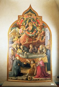 Begravelsen af Sankt Hieronymus, 1450-60 af Fra Filippo Lippi