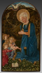 Jomfru Maria med barnet og engle af Fra Filippo Lippi