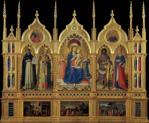 Maria med barn og hellige Perugia-altertavlen, ca 1437. af Fra Giovanni Angelico da Fiesole