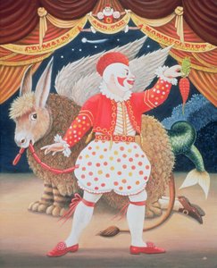 Grimaldi and the Nondescript, 1987 (olie og tempera på panel) af Frances Broomfield