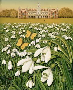 Snowdrop Day, Hatfield House, 1999 (olie og tempera på marken)