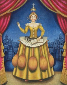 The Musicians Wife, 2002 (olie og tempera på panel) af Frances Broomfield
