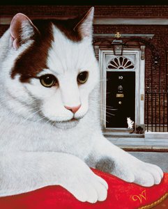 Wilberforce, the Number 10 Cat, 1987 (olie og tempera på panel)