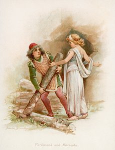 Ferdinand og Miranda fra Shakespeares Stormen