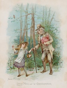 Lille Nell og hendes bedstefar (chromolitho) af Frances Brundage