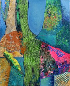 Totem #3, 2012 (akryl på lærred) af Frances Ferdinands