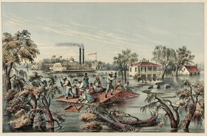 High Water i Mississippi, pub.1868 af Frances Flora Bond Palmer