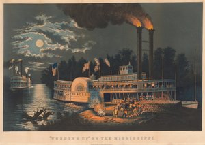 "Wooding Up" på Mississippi af Frances Flora Bond Palmer