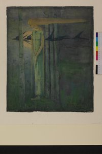 "Ill Omen", eller, "Pige i østenvinden med ravne, der passerer månen" 1893