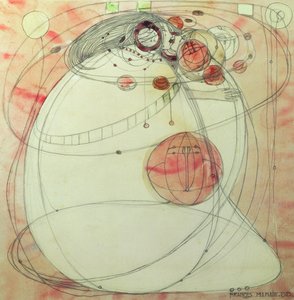 The Spirit of the Rose, 1903 (wc og blyant på papir) af Frances McNair