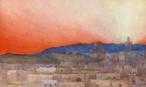 A Desert Afterglow (farvelitografi) af Frances Nesbitt