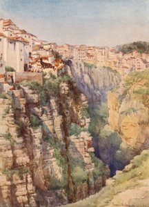 Kløften ved Roumel, Constantine (farvelitografi) af Frances Nesbitt
