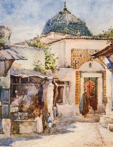 The Fritter Shop, Tunis (farvelitografi) af Frances Nesbitt