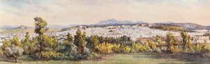 Tunis fra Belvedere (farvelitografi)