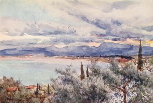 Udsigt fra Mustapha, Algier (farvelitografi)
