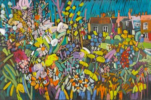 Kolonihave, 2009 (pastel ombord)