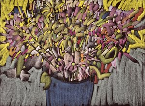 Blå stiksav af Frances Treanor