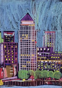 Canary Wharf i London Docklands af Frances Treanor